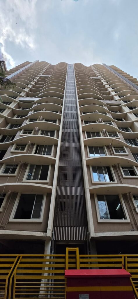 Upvc Fins framing curved balconies at Reliable, Vikhroli, Mumbai